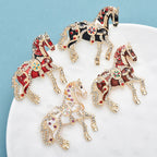 PENDRA Regal Enamel Horse Brooch