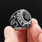 PENDRA Blackstone Gothic Black Stone Ring