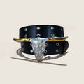 PENDRA Celesara Leather Skull Minimal Belt