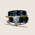 PENDRA Celesara Leather Skull Minimal Belt