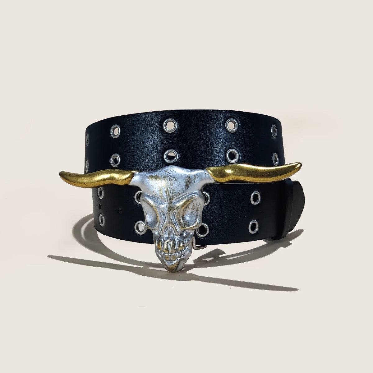 PENDRA Celesara Leather Skull Minimal Belt