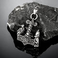 PENDRA Wolf Rune Hammer Necklace