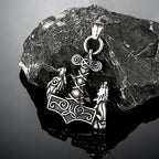 PENDRA Wolf Rune Hammer Necklace