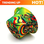 PENDRA Hip-hop Jamaican Character Print Double-sided Bucket Lightweight Fisherman Bucket Hat