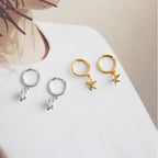 PENDRA Starfish 925 Sterling Silver Hoop Earrings