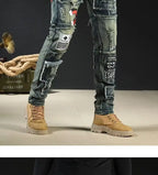 PENDRA Embroidered Fit Elastic Pants