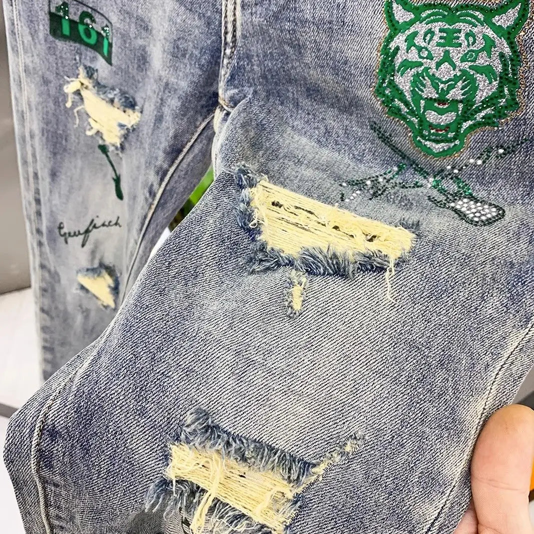 PENDRA Denim Embroidery Arrival Pants