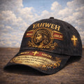 Christian Religious Baseball Cap with Jesus Portrait & Cross - John 1:9 Scripture Verse, Yahweh Most High - Unisex Adjustable Ch