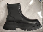 PENDRA Leather Zipper Platform Top