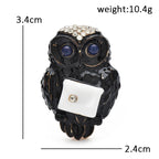 PENDRA Cute Enamel Owl Brooch