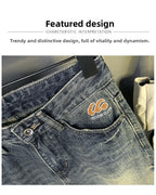 PENDRA Heavy Embroidered Brand Jeans