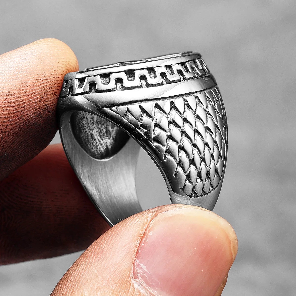 PENDRA Christian Cross Religon Steel Ring