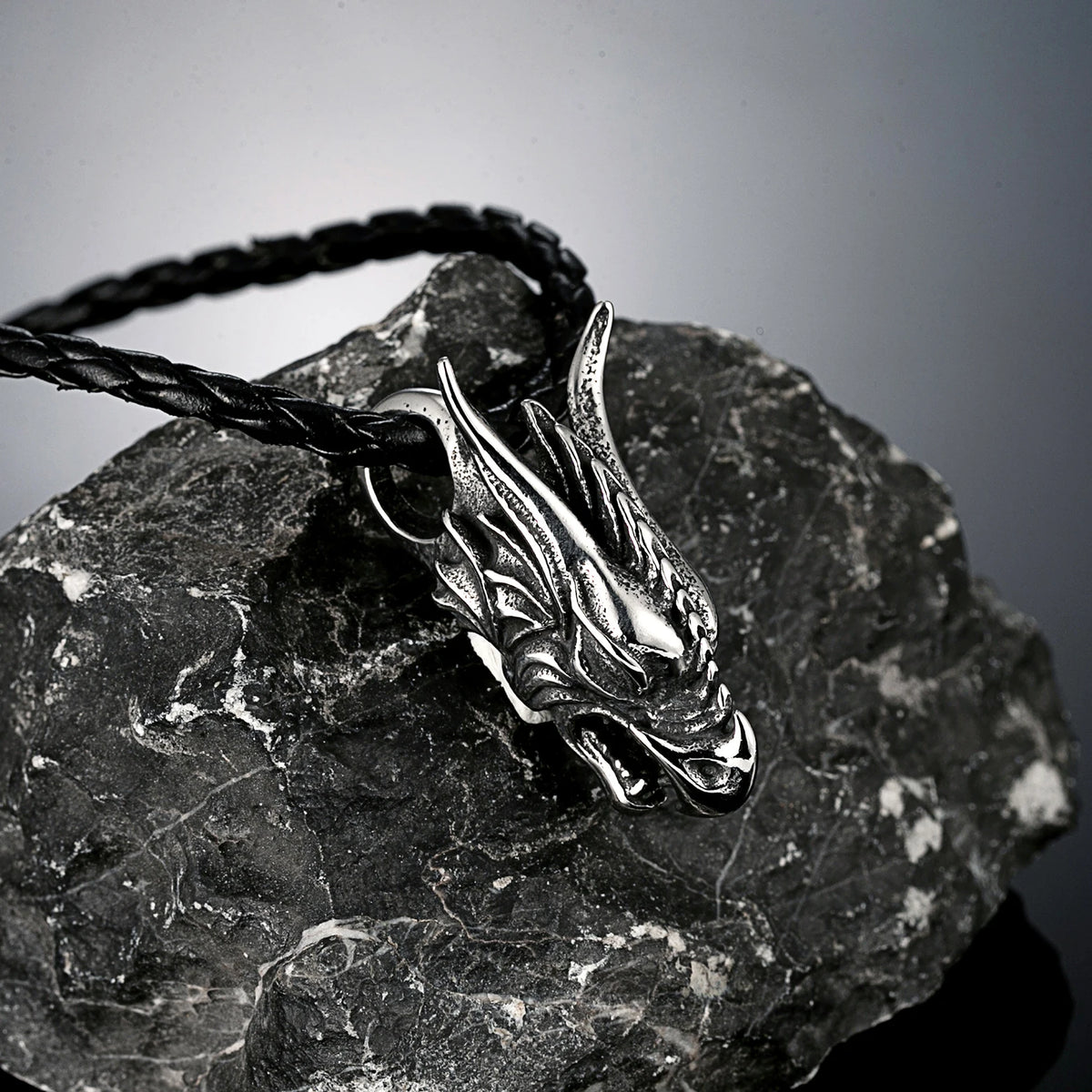 PENDRA Dragon Norse Steel Necklace