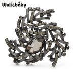 PENDRA Geometra Retro Crystal Geometric Flower Brooch