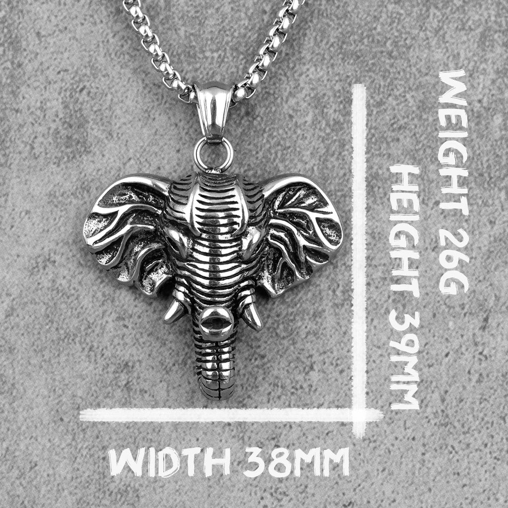 PENDRA Elephant Animal Boyfriend Steel Necklace