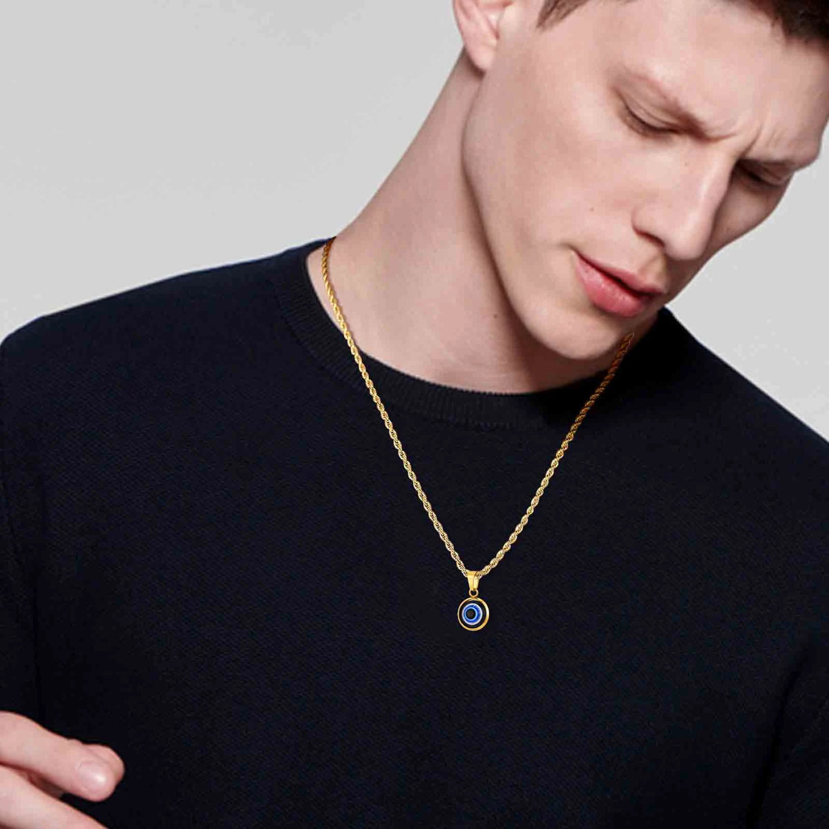 PENDRA Evil Blue Pendant Necklace