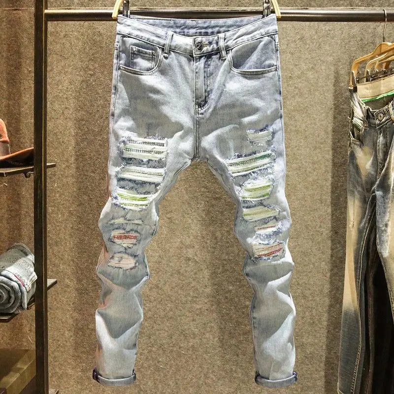 PENDRA Ripped Slim Fitting Jeans