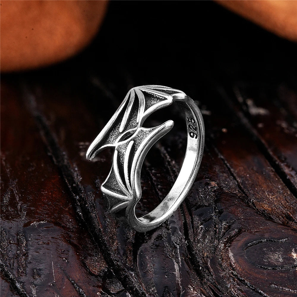 PENDRA Angel Wings Opening Silver Ring