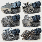 PENDRA Rheaessa Black Cross Buckle Cross Luxury Belt