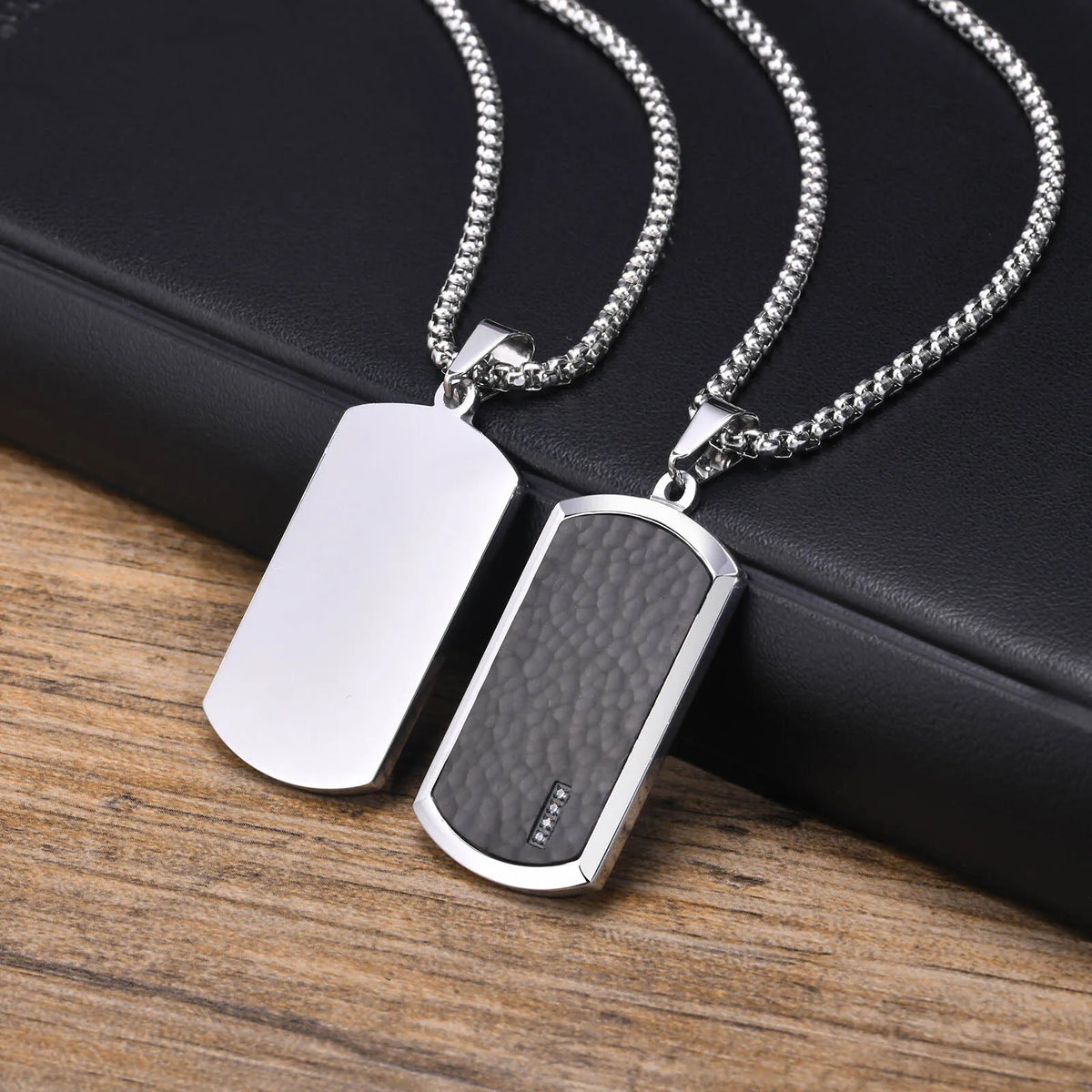 Stylish Mens Pendant Necklace,Stainless Steel Dog Tag Necklaces,Trendy Jewelry Gifts for Husband Father Son BBF