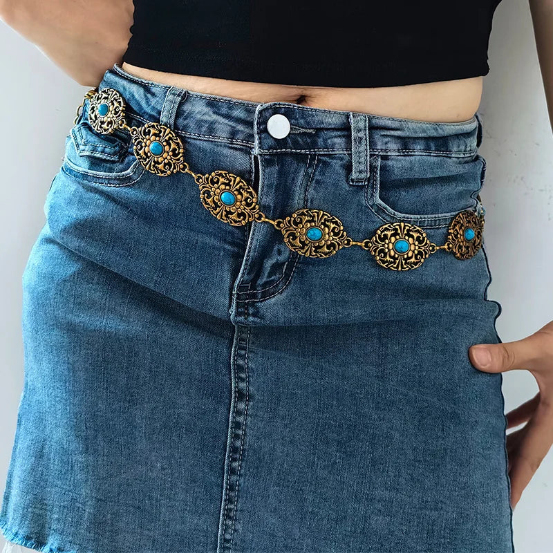 Punk Gothic Steam Cross Waist Chain JK Accessories Skirt Chain Subcultural Adjustable y2k Belt For Women Fashion Body Jewelry