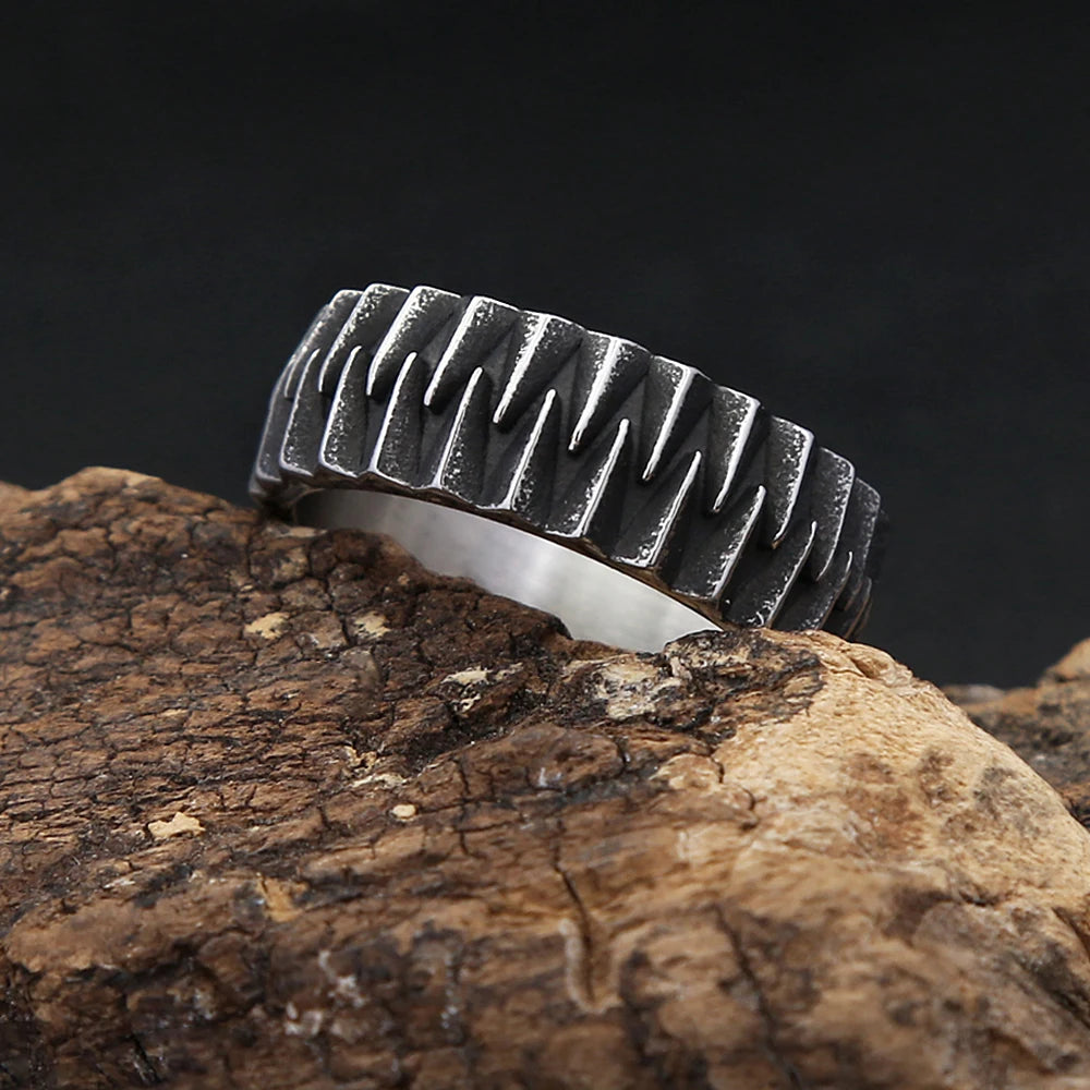 PENDRA Geometra Stainless Steel Geometric Ring