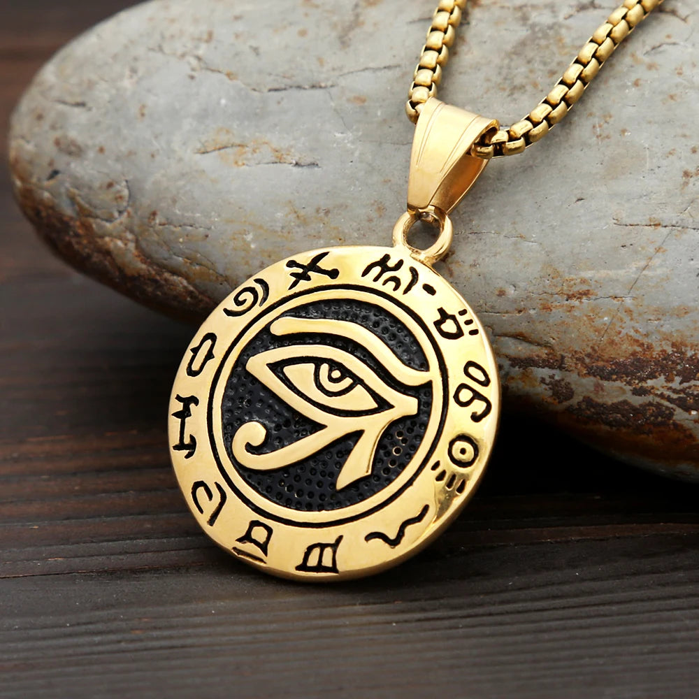 PENDRA Horus Stainless Steel Eye of Horus Pendant