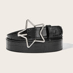 PENDRA Seraia Leather Red Star Buckle Star Belt