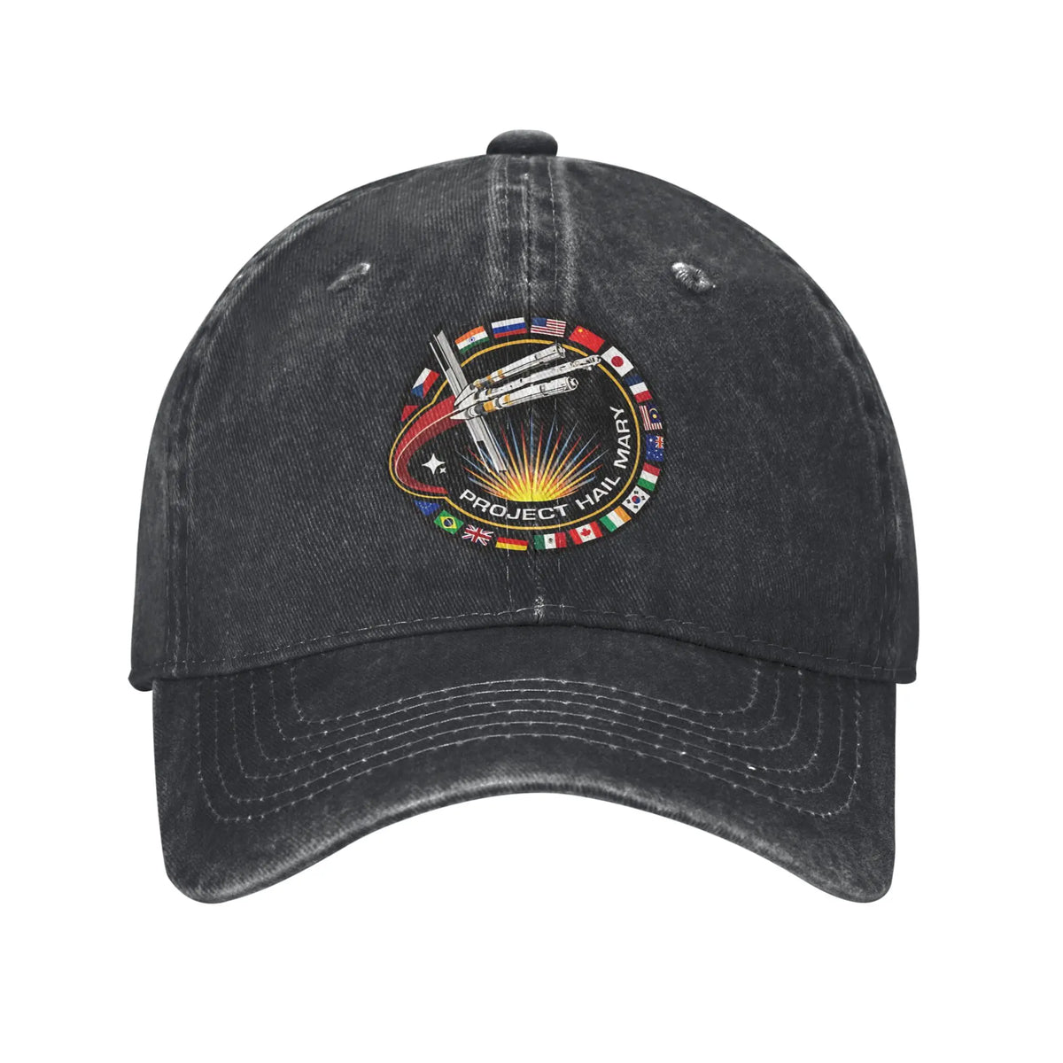 Project Hail Mary  Sun Baseball Cap Mission Patch With Countries Unisex-Teens Trucker Hat Summer Casual Breathable Snapback Cap