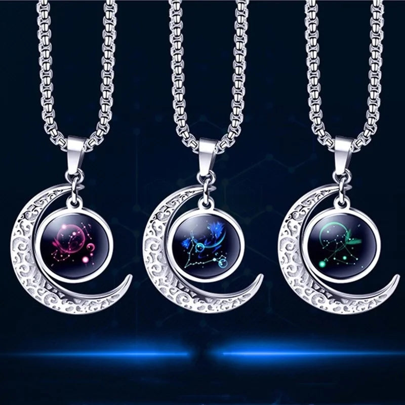 PENDRA Zodiacglow Luminous Twelve Constellations Pendant Necklace