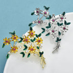 PENDRA Banquetflora Crystal Flower Brooch