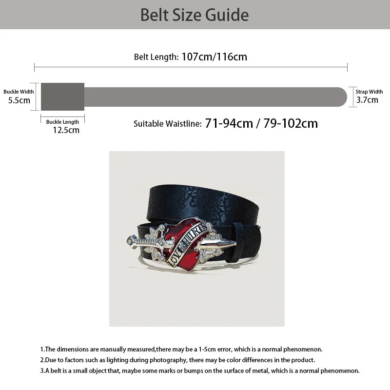 PENDRA Velaellea Leather Skull Gothic Belt