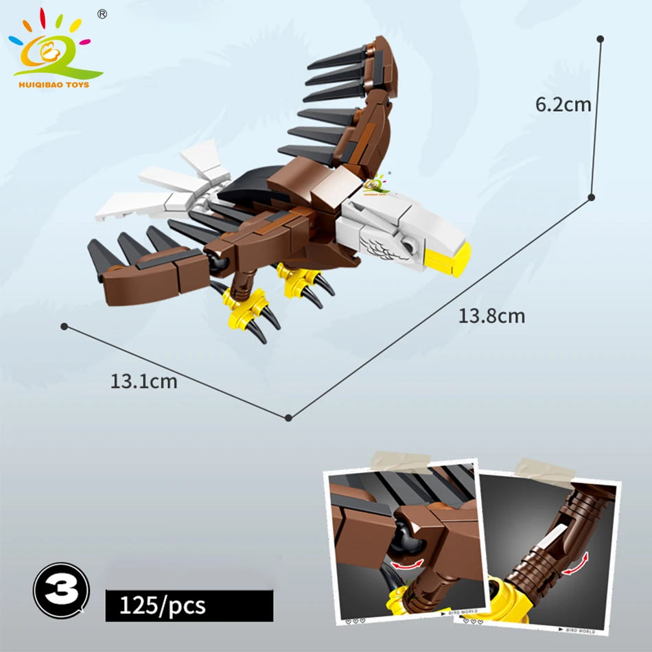 PENDRA Animal Birds Eagle Building Set