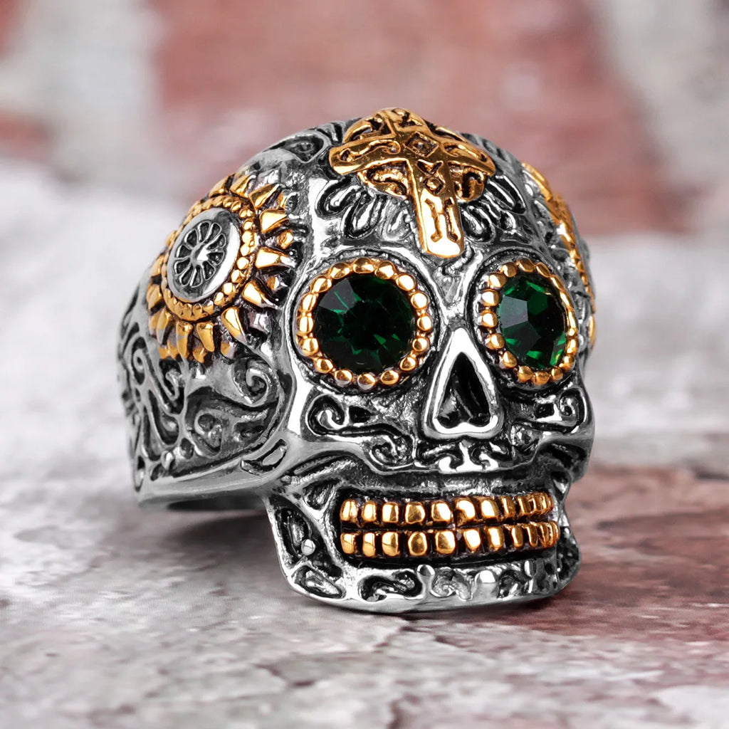 PENDRA 316l Skull Gothic Ring