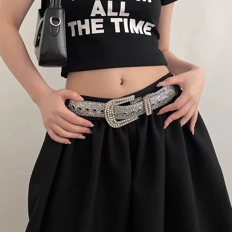 PENDRA Velaessa Metal Black Metal Buckle Luxury Belt