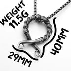 PENDRA Troll Cross Ancient Steel Necklace