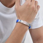 Baseball Patterned Bracelet for Men Boys, Waterproof Silicone Bracelet,Baseball Anthusiast Jewelry Gifts