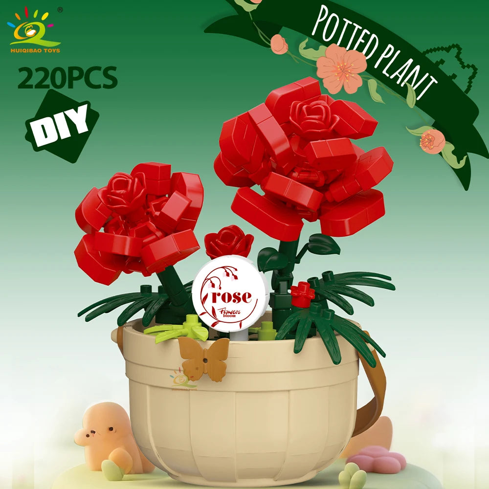 PENDRA Rose Sunflower Micro Building Set