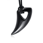 PENDRA Wolfthorn Leather Rope Wolf Tooth Pendant