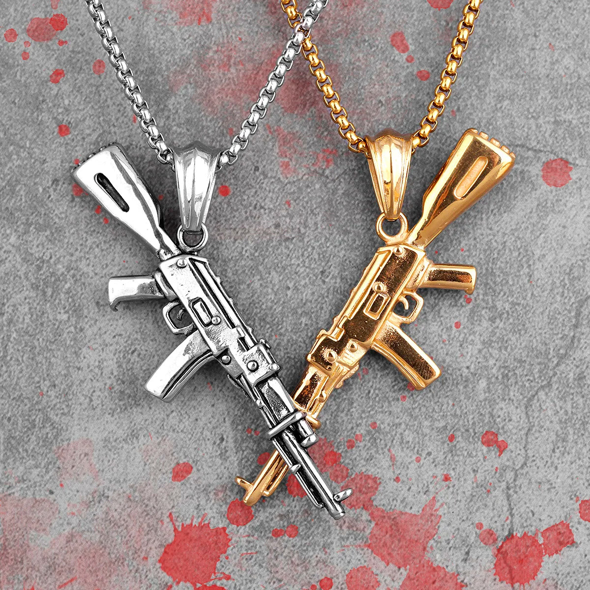 PENDRA Gun Boyfriend Steel Necklace