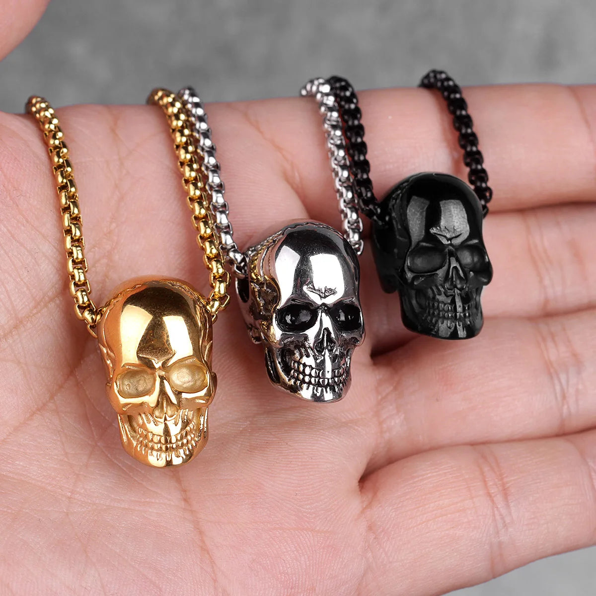 PENDRA Skull Boyfriend Steel Necklace