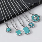 PENDRA Turquoise Square Pendant Necklace