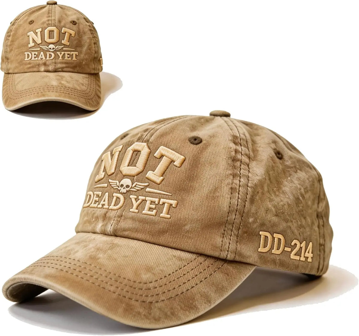 Not Dead Yet Embroidered Baseball Cap DD-214 for Men Women Vintage Still Not Dead Hats Trucker Dad Hat Funny DD214 Washed Cap