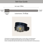 PENDRA Galaine Leather Bull Buckle Western Gothic Belt