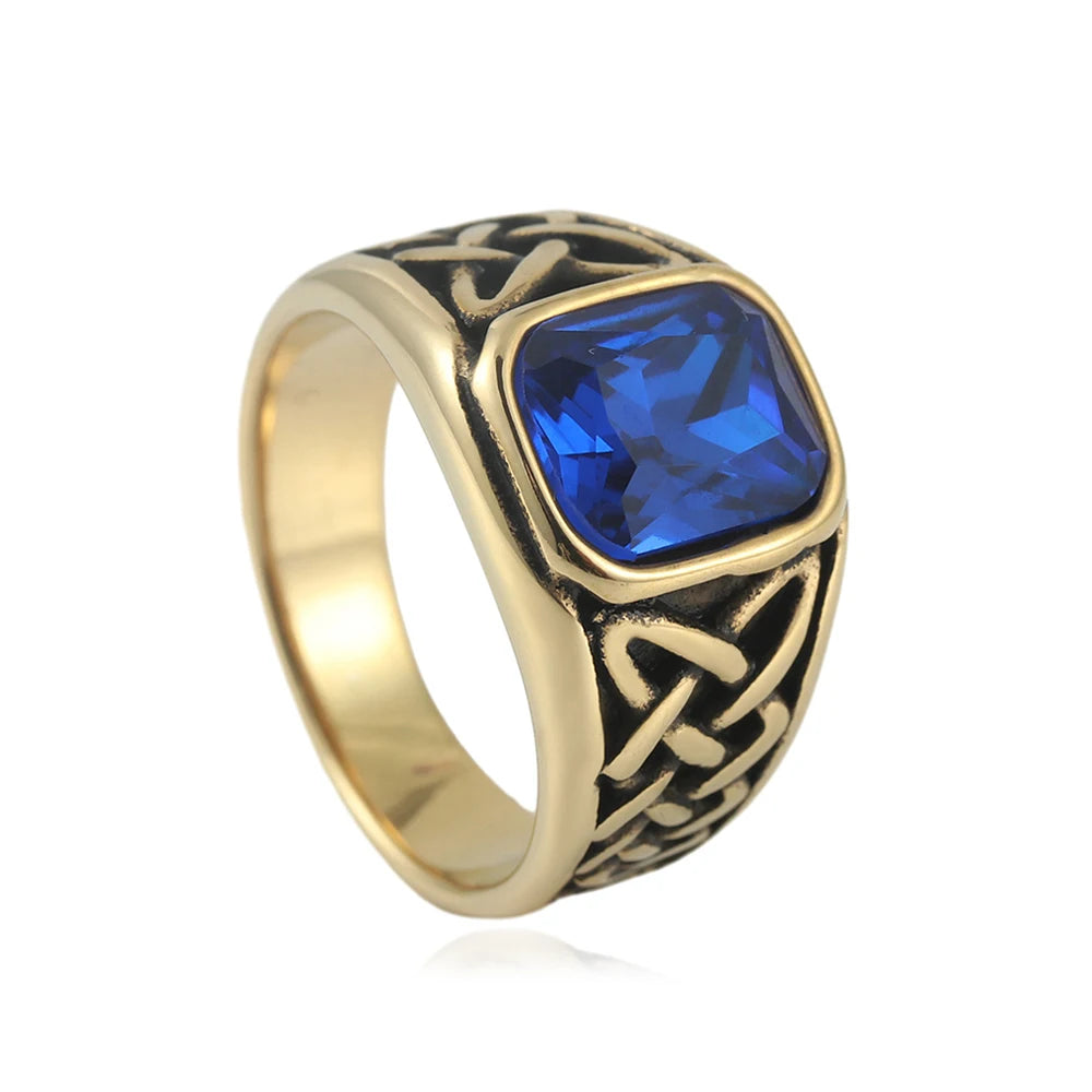 PENDRA Redstone Square Red Stone Signet Ring