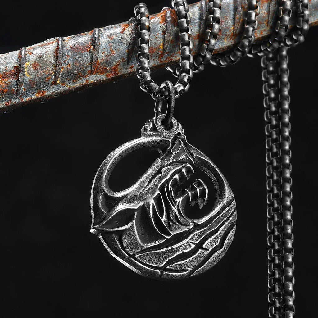 PENDRA Wolf Steel Necklace