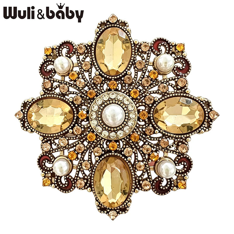 PENDRA Geometra Vintage Geometric Flower Brooch