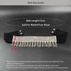 PENDRA Noraora Rhinestone Tassel Corset Waist Chain Belt