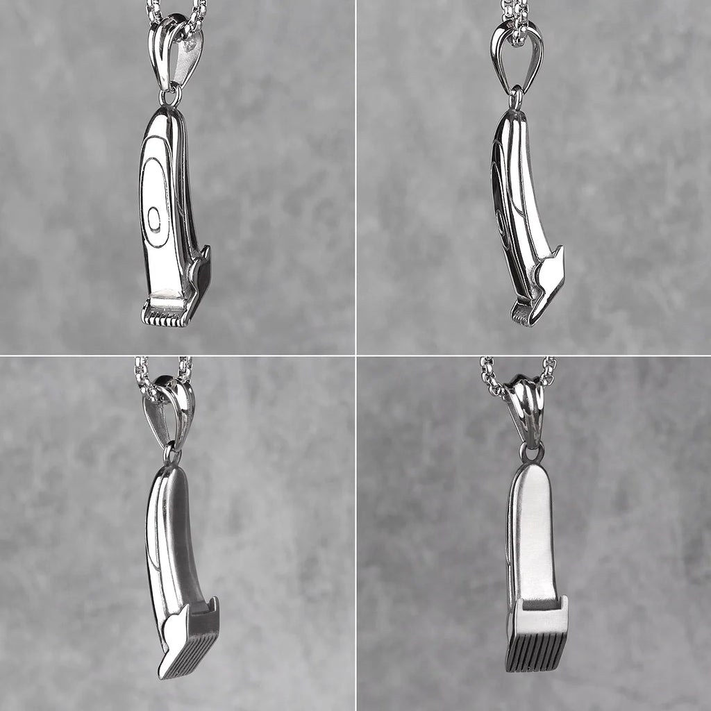 PENDRA Barber Shaver Haircut Steel Necklace