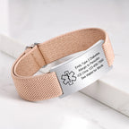 Medical Alert Bracelet for Men Women,Personalized Stainless Steel Elastic Strap Wristband,Gifts for Family Grandparents Patient
